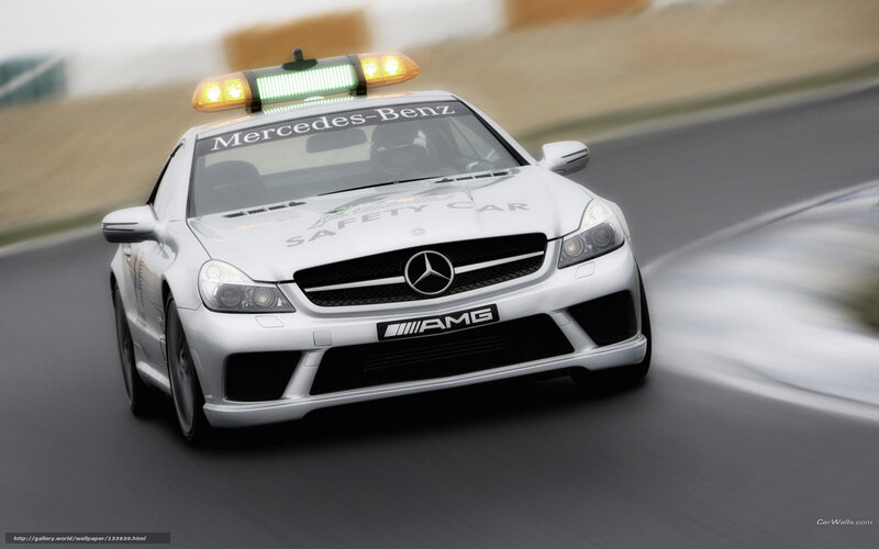 White Mercedes-benz Safety Car