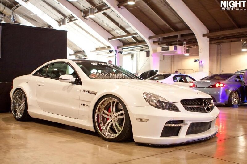 White Mercedes-Benz SL55 AMG