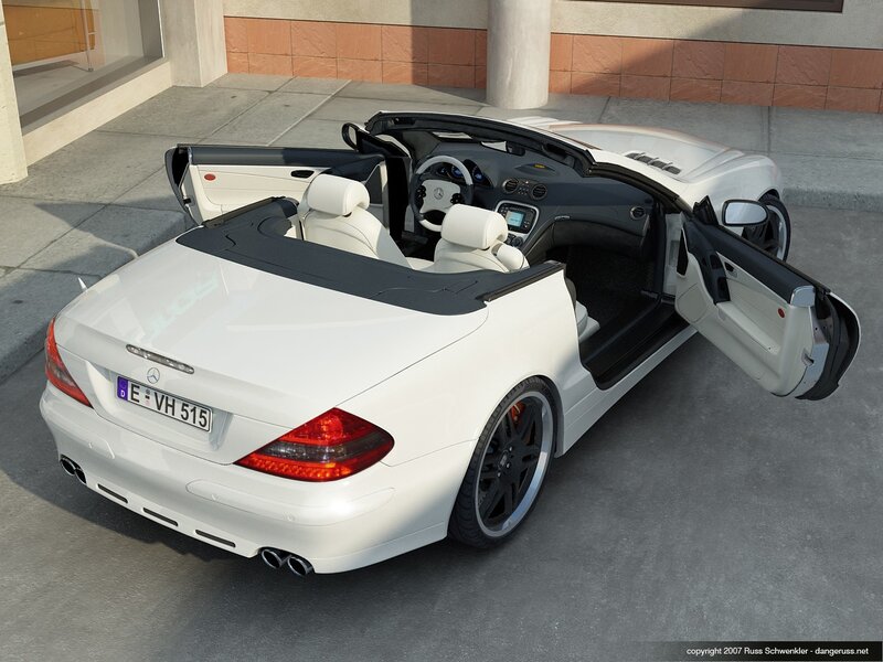 white mercedes-benz sl55 amg