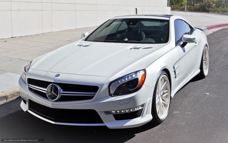 white mercedes-benz sl63 amg