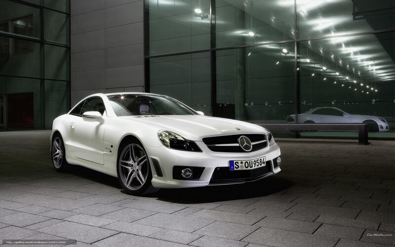 White Mercedes-Benz SL63 AMG