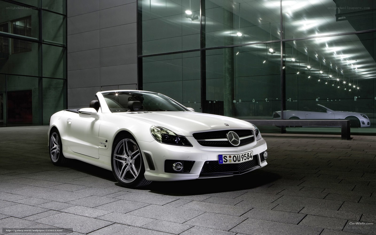 White Mercedes-Benz SLK convertible