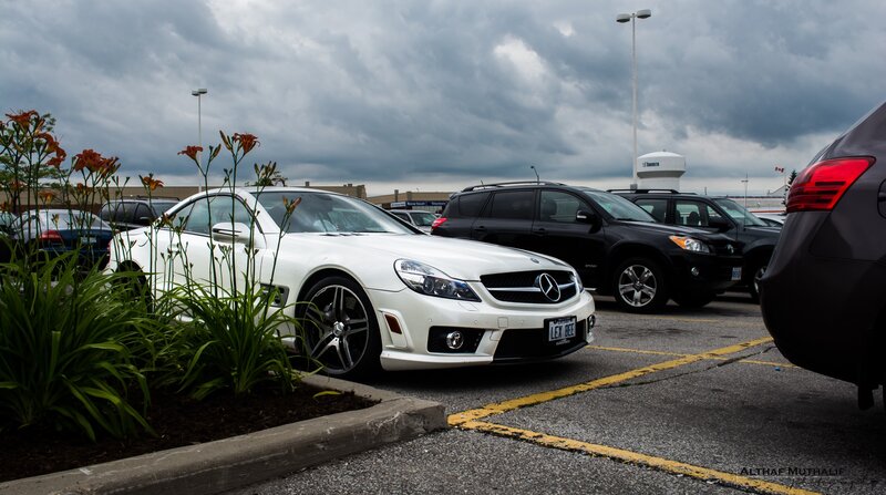 White Mercedes-Benz SLK — Overcast