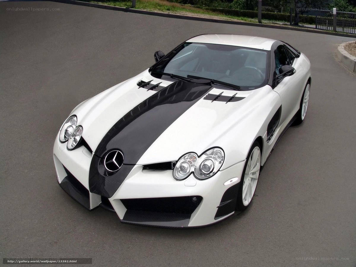 White Mercedes-Benz SLR McLaren