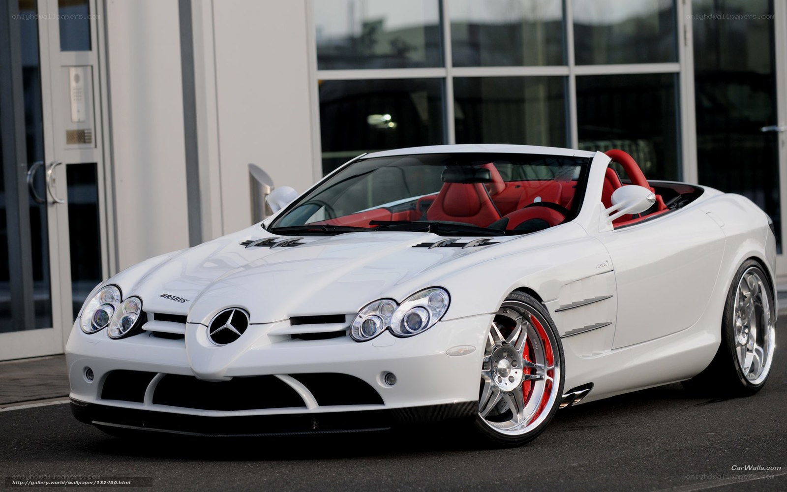 white mercedes-benz slr roadster