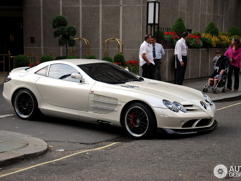 White Mercedes-benz Slr — Silver