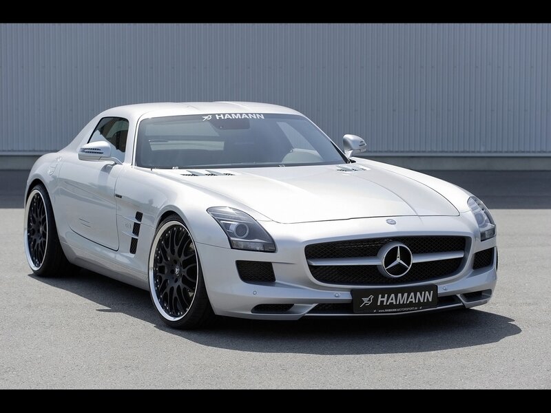 White Mercedes-Benz SLS AMG