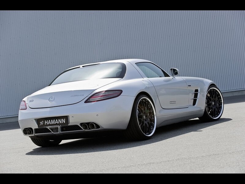 White Mercedes-Benz SLS AMG