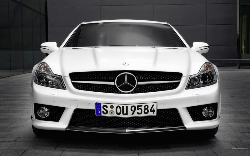 white mercedes-benz sls amg