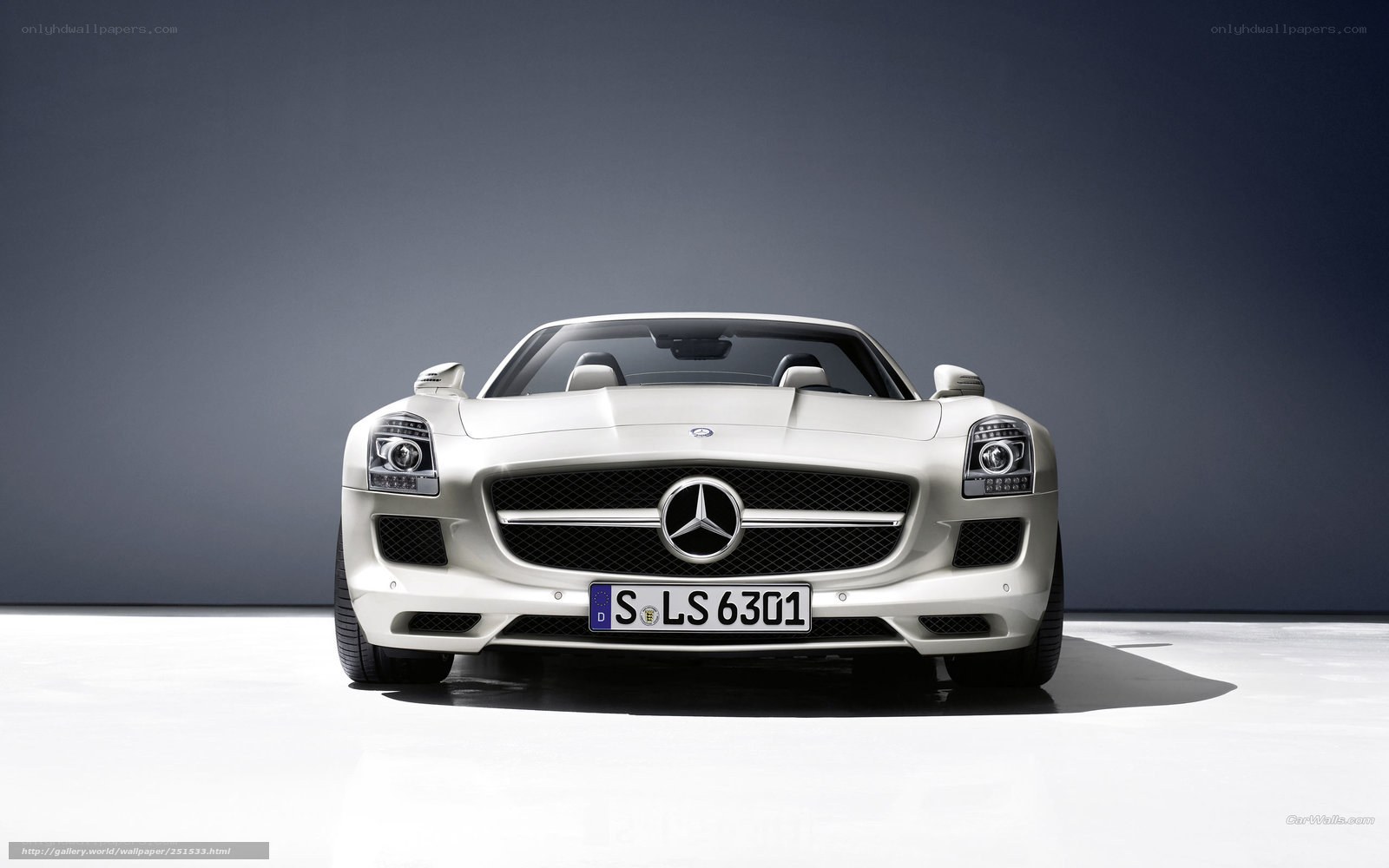 White Mercedes-Benz SLS AMG