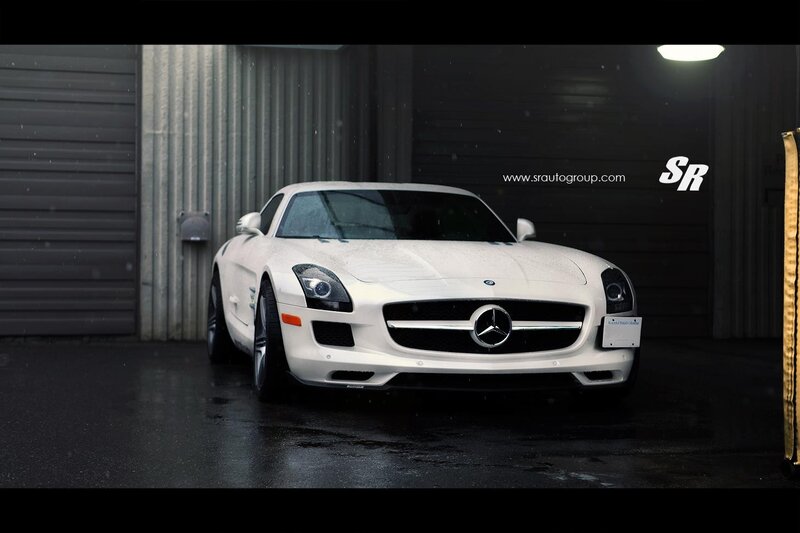 White Mercedes-Benz SLS AMG