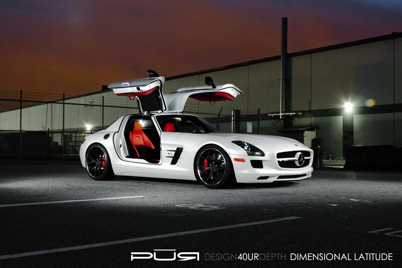 White Mercedes-Benz SLS AMG