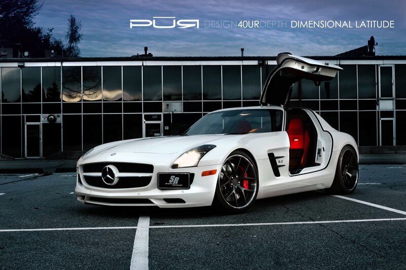 White Mercedes-Benz SLS AMG