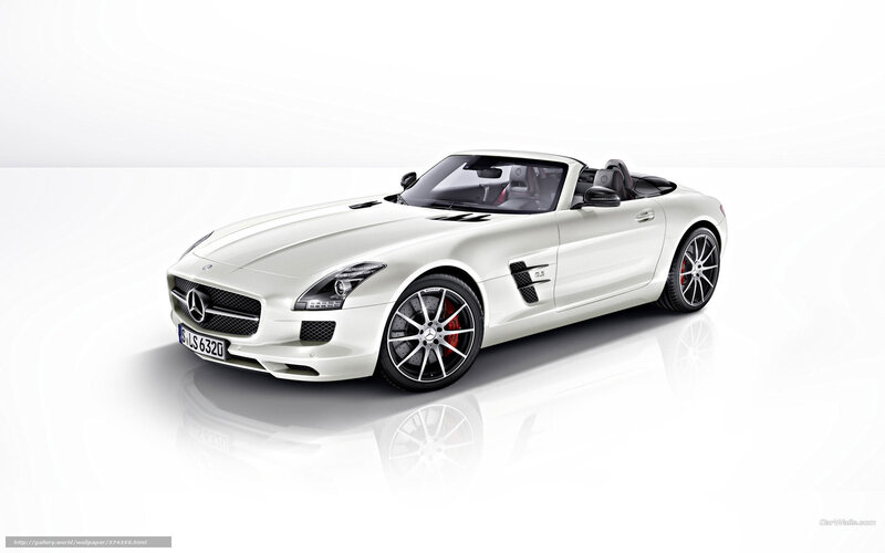 White Mercedes-benz Sls Amg — Clean, Photograph