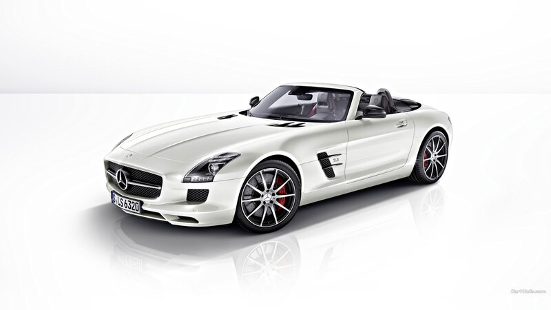 White Mercedes-benz Sls Amg — Clean
