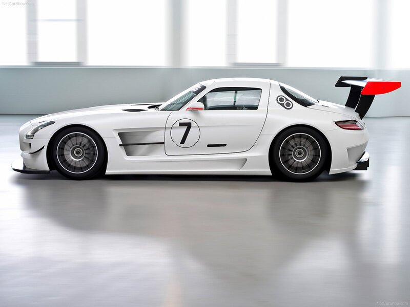 White Mercedes-Benz SLS AMG GT3