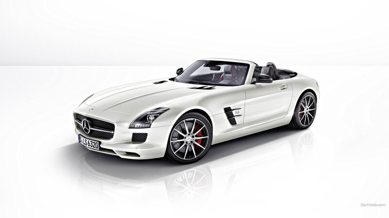White Mercedes-benz Sls Amg — Neutral