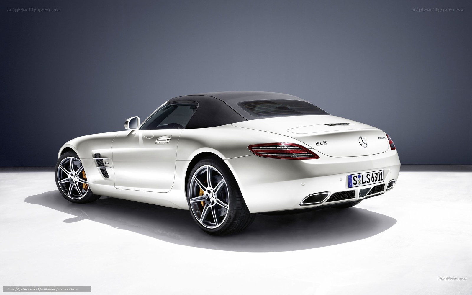 White Mercedes-Benz SLS AMG