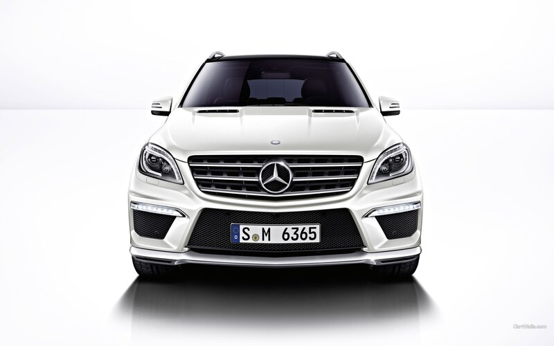 white mercedes-benz suv front view