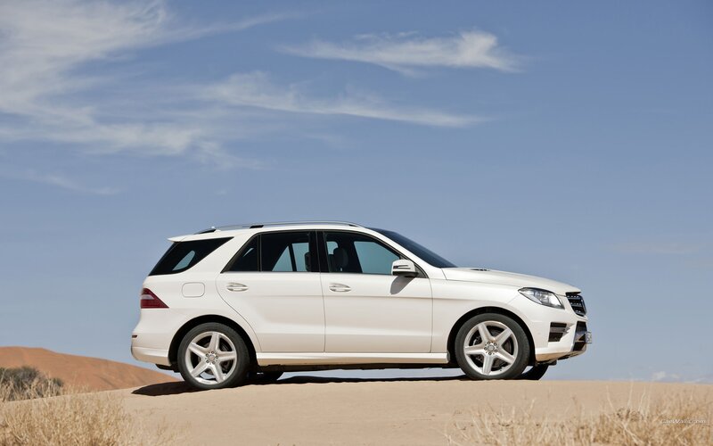 white mercedes-benz suv in desert
