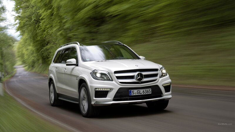 White Mercedes-Benz SUV on road