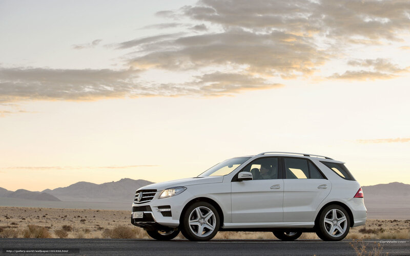 White Mercedes-benz Suv — Serene, Sunset, Photograph, Car