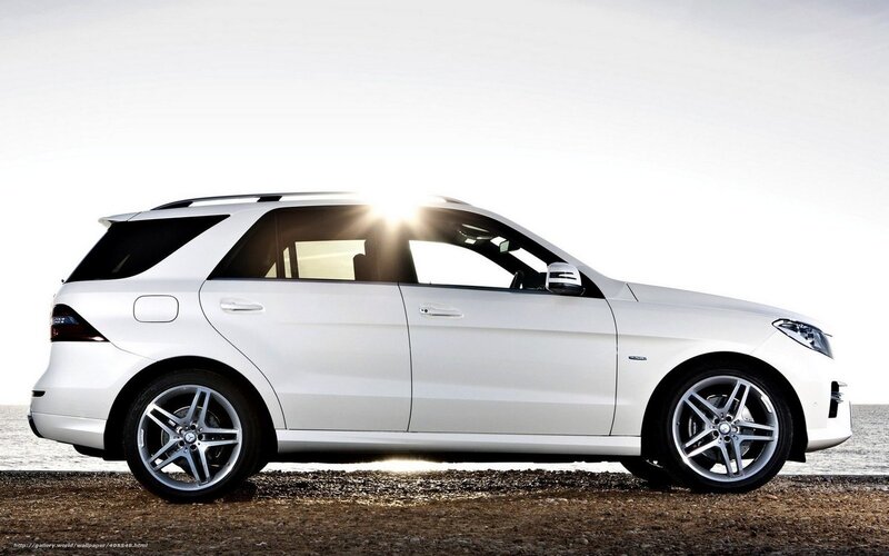 White Mercedes-benz Suv — Serene, Sunset, Photograph, Sun