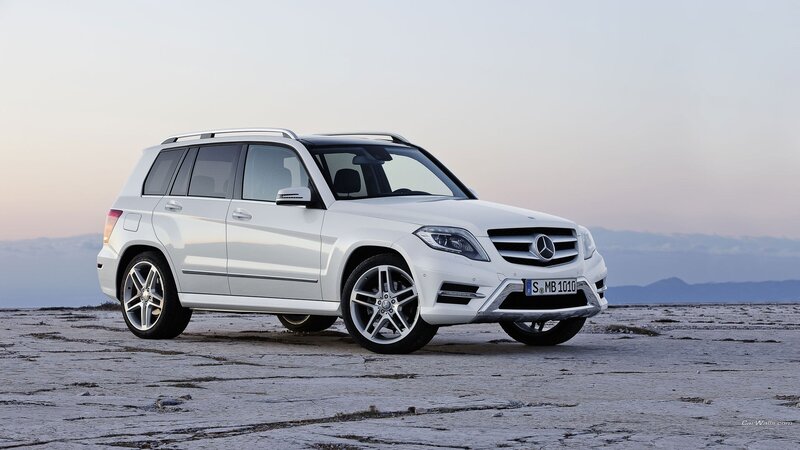 White Mercedes-benz Suv — Serene, Sunset