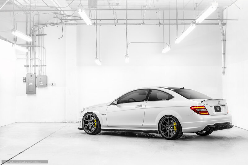 white mercedes c63 amg coupe