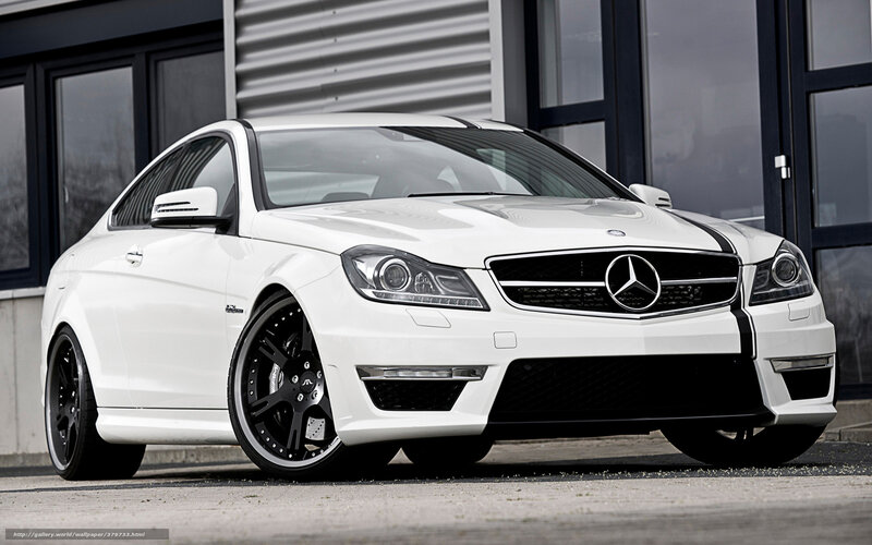 white mercedes c63 amg coupe
