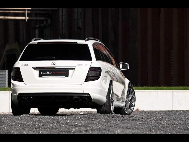 white mercedes c63 amg station wagon