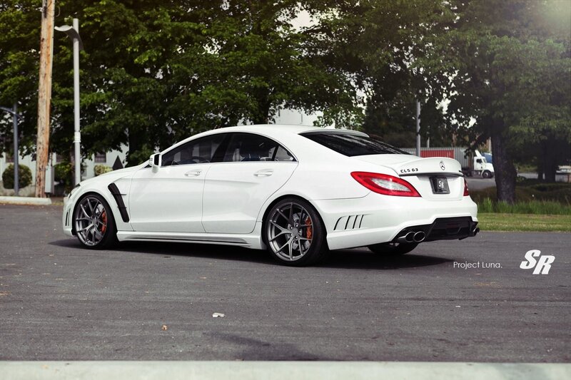 white mercedes cls63 sedan