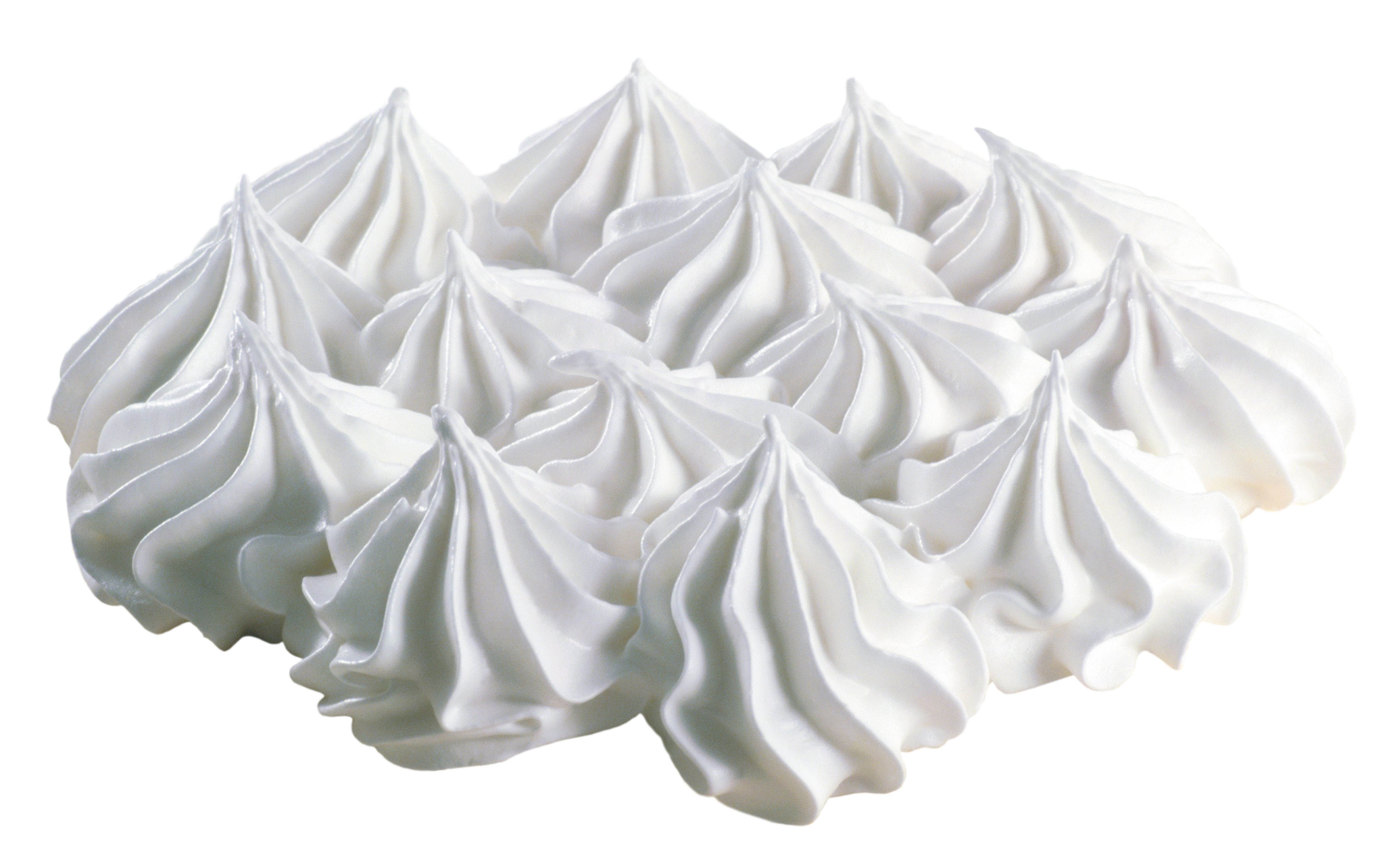 white meringue swirls