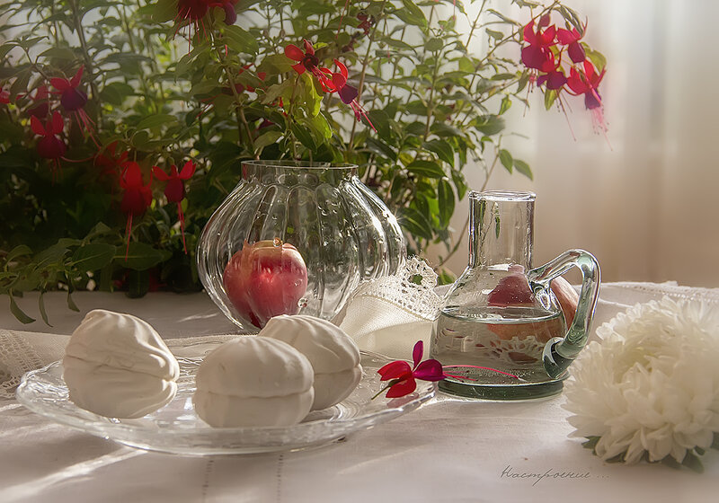 White Meringues on Plate