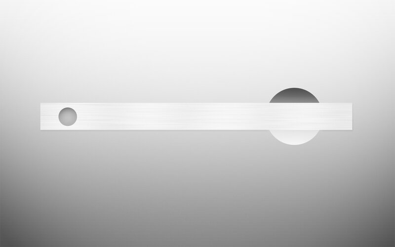 White Metal Bar with Holes