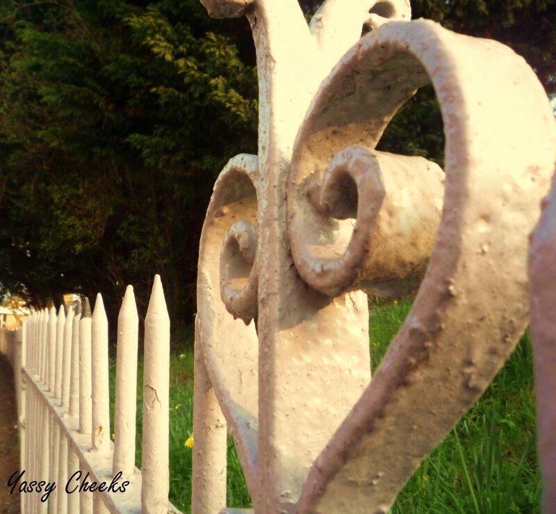 White Metal Fence