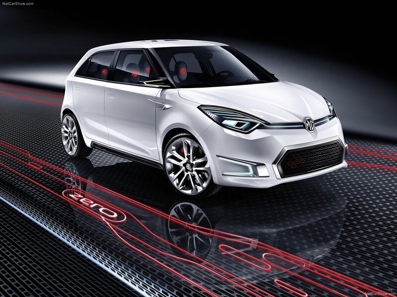White Mg Concept Car