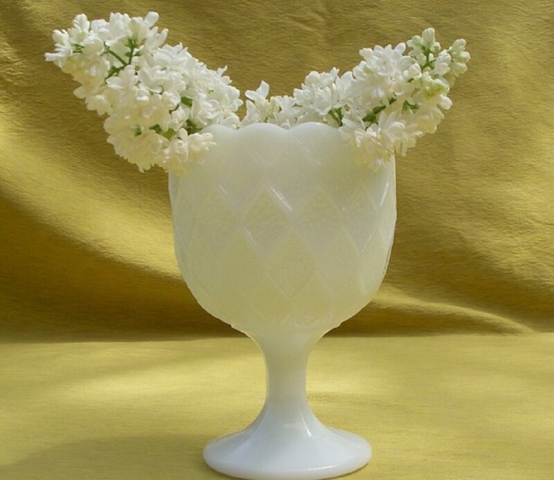 White Milk Glass Vase