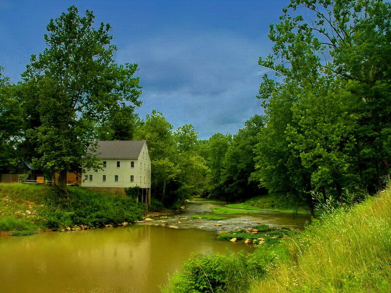 White Mill by River