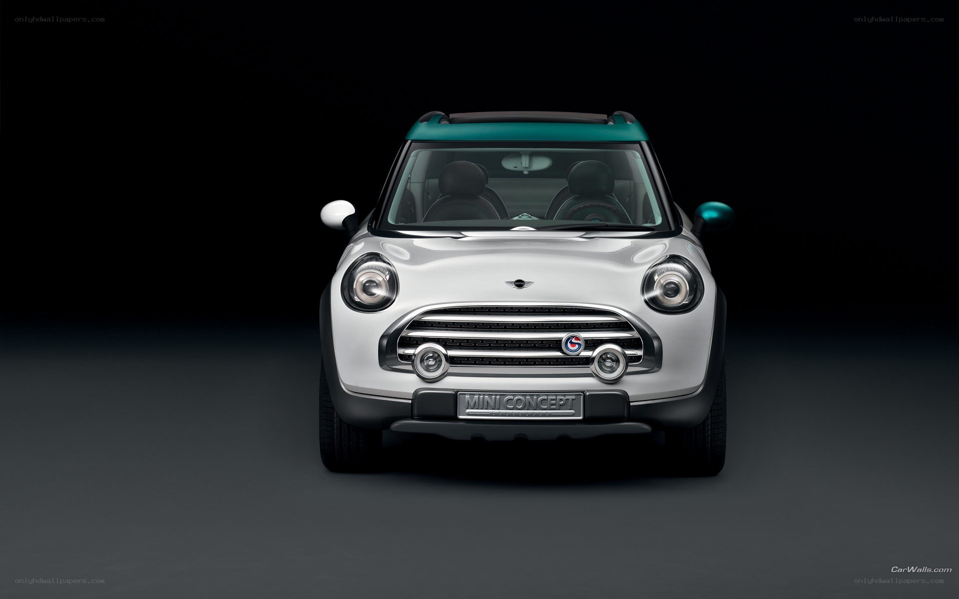 white mini concept car