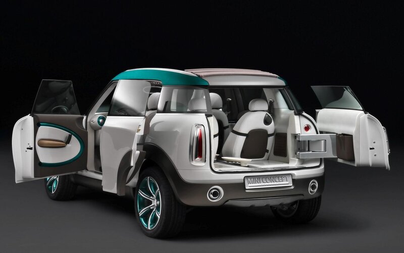 White Mini Concept Car — Dramatic, 3d Render