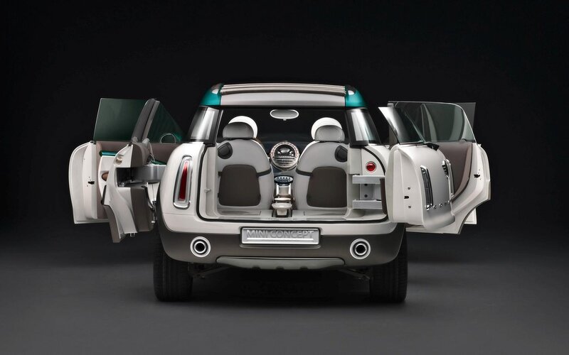 White Mini Concept Car — Dramatic, Photograph
