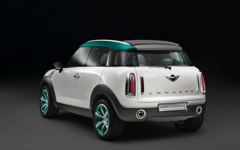 White Mini Concept Car — Dramatic