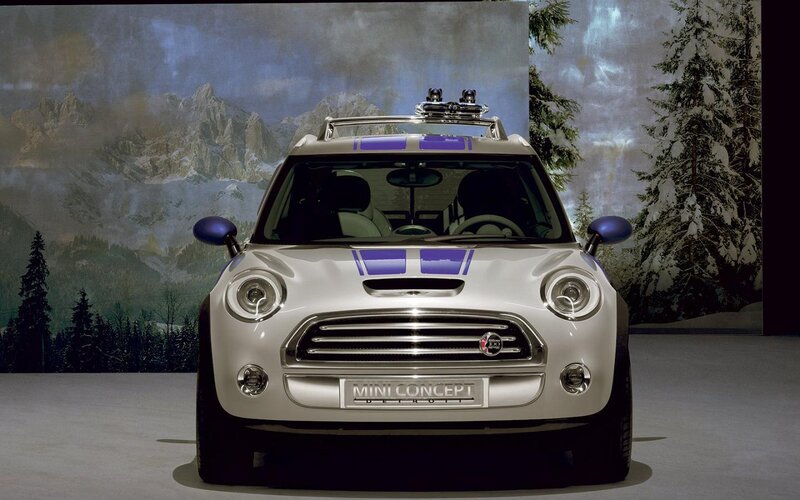 White Mini Concept Car — Silver