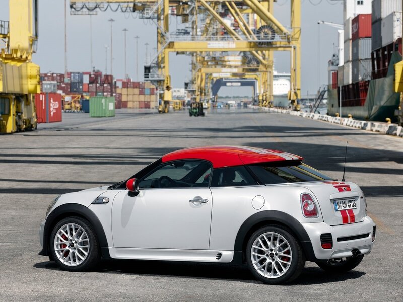 White Mini Cooper Car — Industrial
