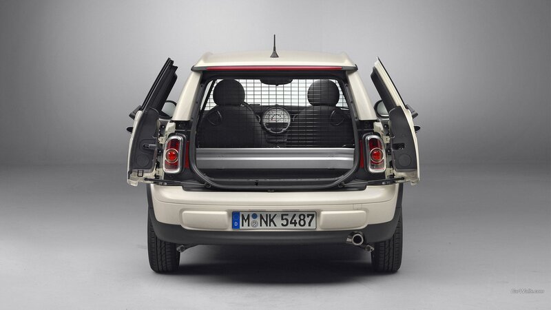 White Mini Cooper Car — Neutral, Photograph, Car Doors
