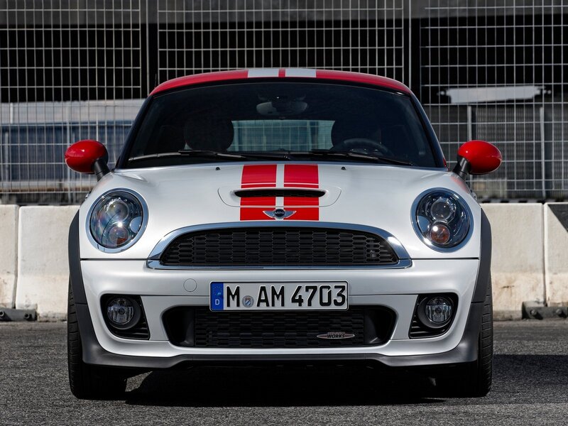 White Mini Cooper Car — Silver, Neutral