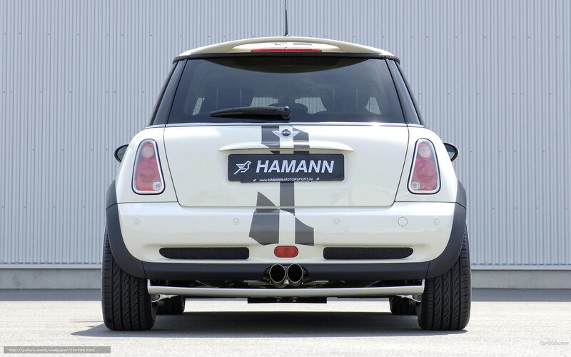 white mini cooper rear view