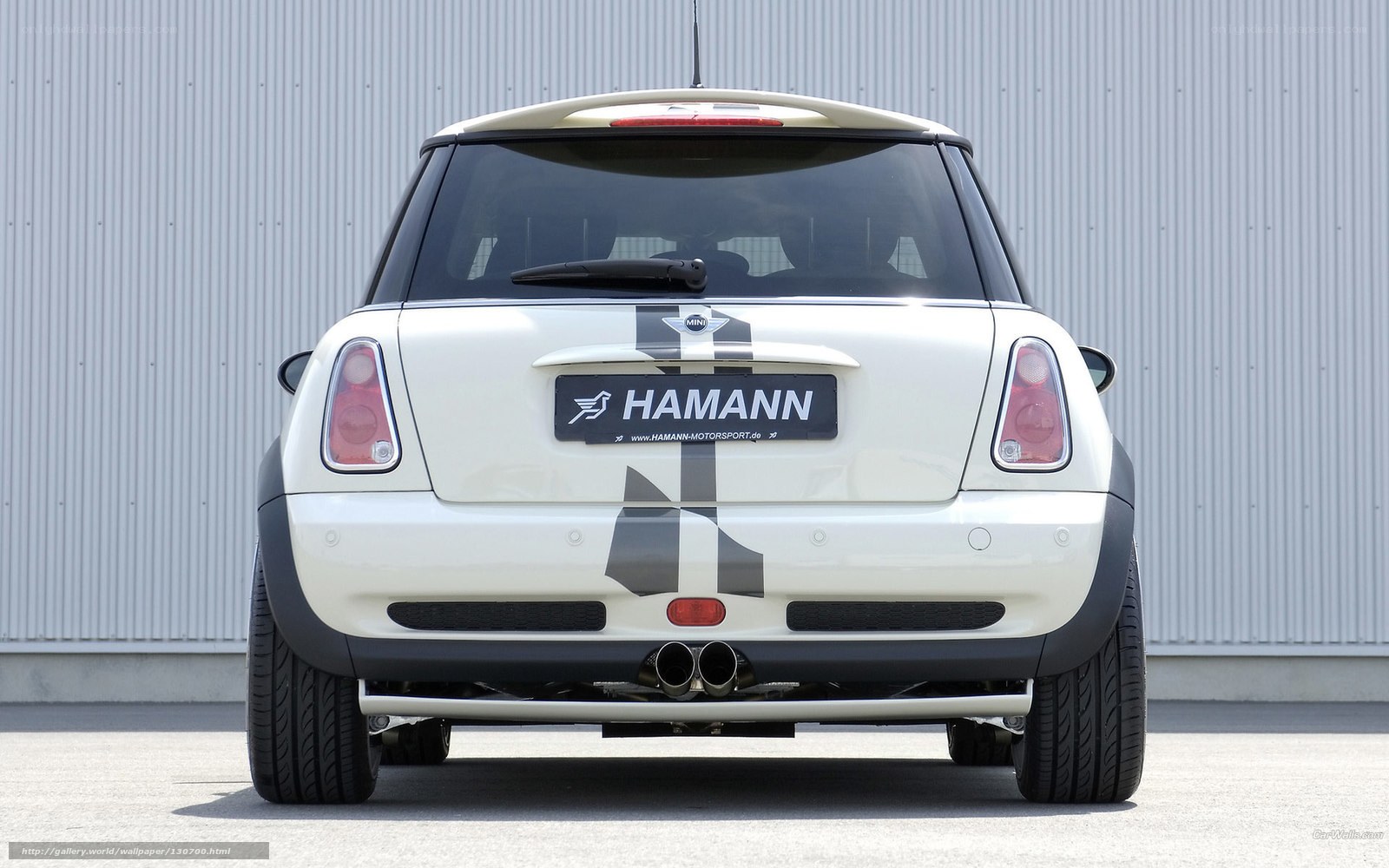 white mini cooper rear view