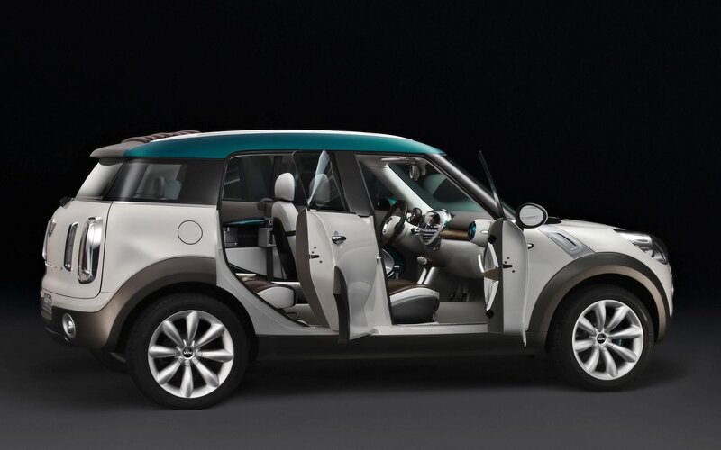 White Mini Cooper Suv — Dramatic, Photograph, Car Door